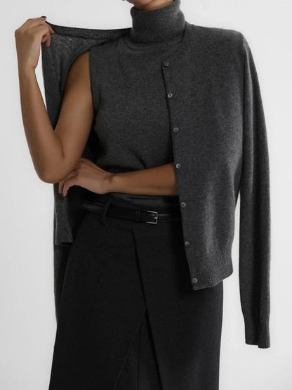 Ashbourne Knit Cardigan & Turtleneck Set