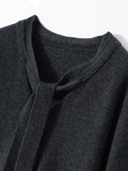 Selene Scarf-Collar Cashmere Pullover