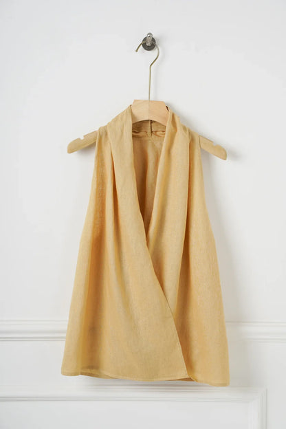 Valienne Drape Linen Vest