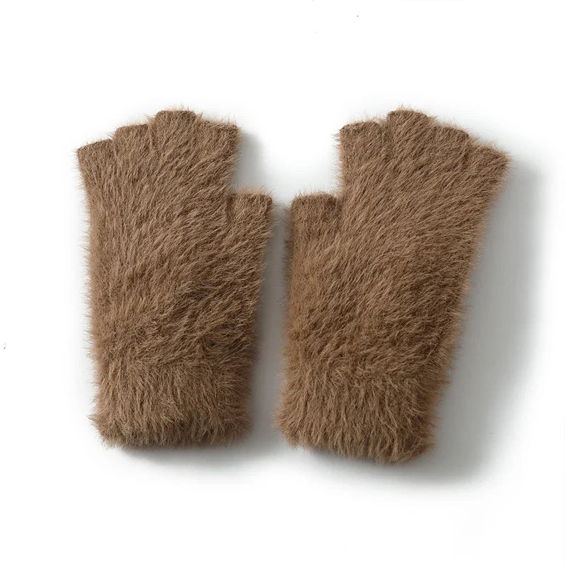 Winter Mink Fingerless gloves