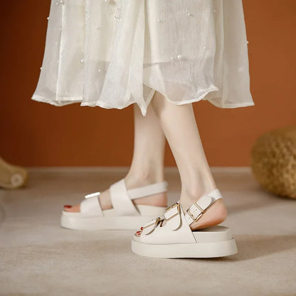 Italian Leather Platform Sandal