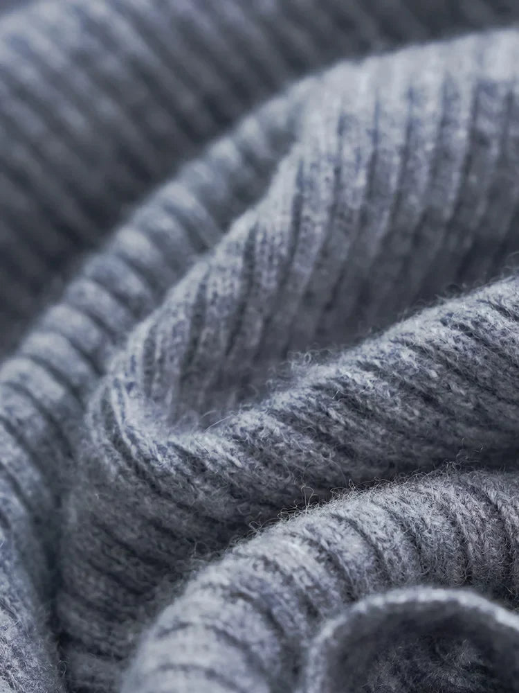 Wool Knitted Wide Leg Pants