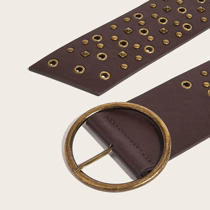 Oversized Women's Leather Belt