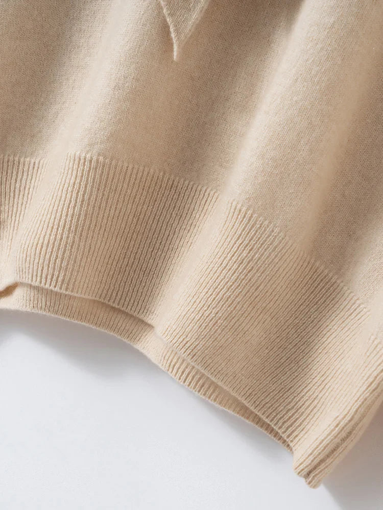 Selene Scarf-Collar Cashmere Pullover