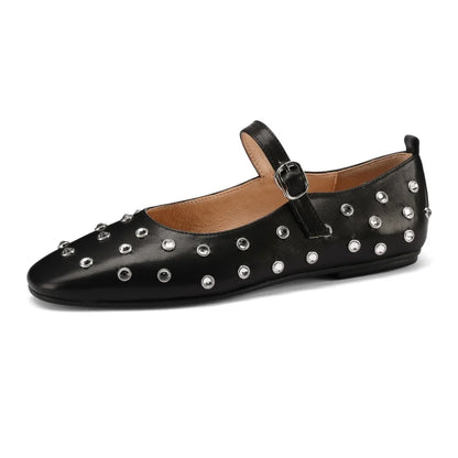 Evelyn Studded Mary Janes