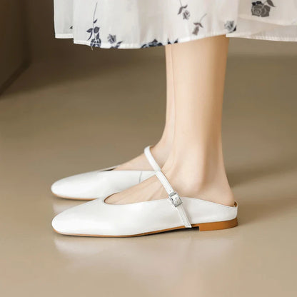 Dahlia Leather Mary Flats