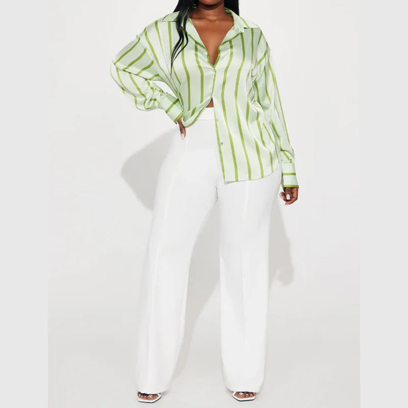 Delaney Satin Stripe Shirt