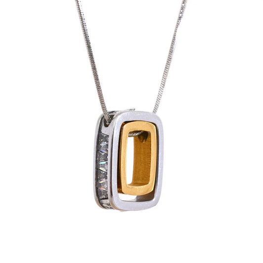 Ferelith Pendant Necklace Square Hollow