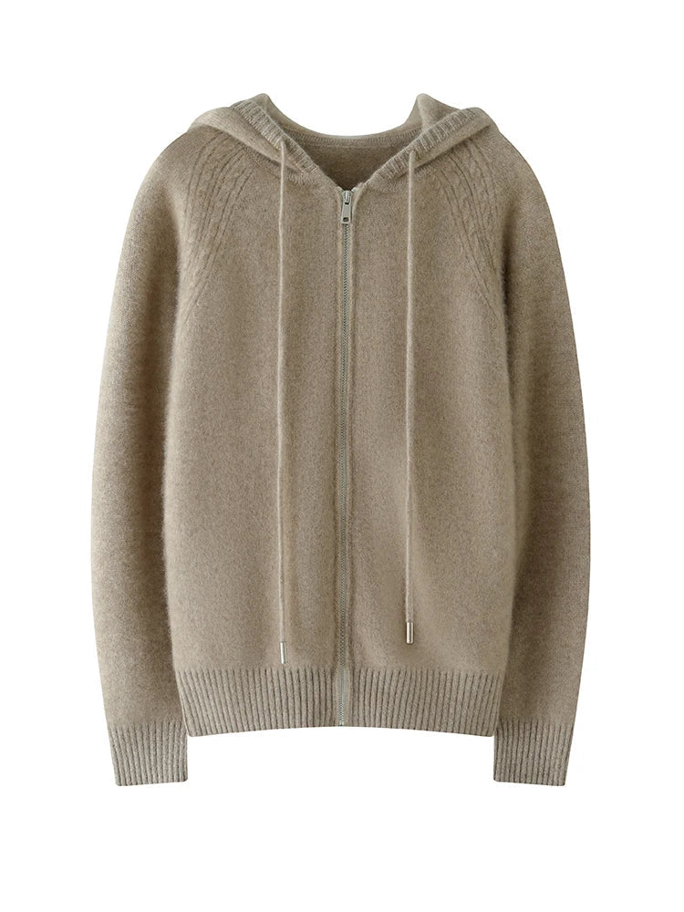 Glädje Classic Cashmere Zipup Hoodie