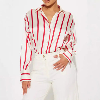 Delaney Satin Stripe Shirt