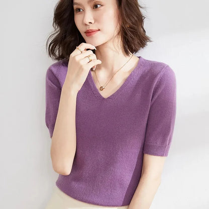 Elysian V-Neck Knit Top