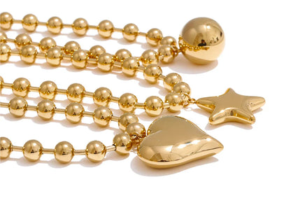 Liré Bold Star Beaded Necklace