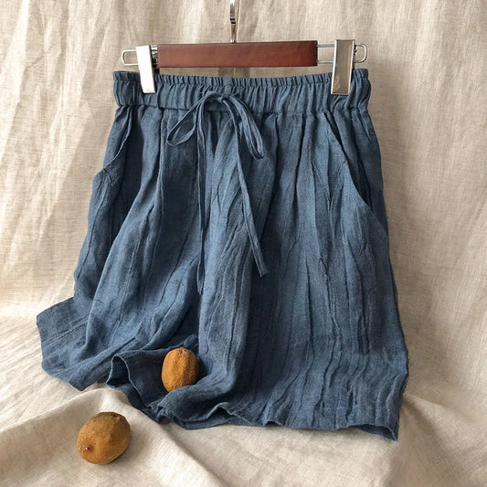 Olivia 100% Linen Summer Shorts