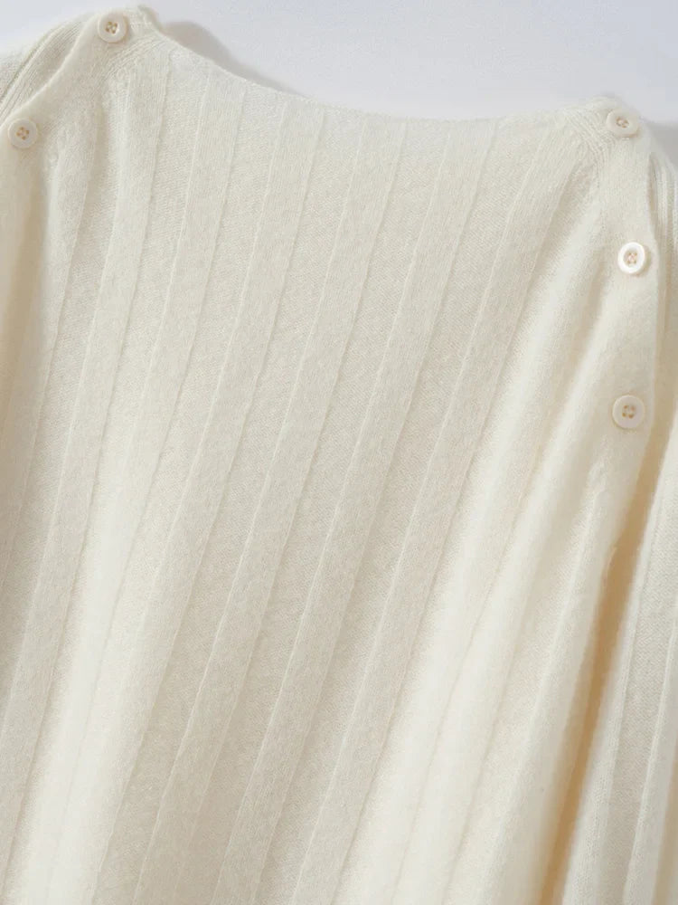 Maribel Buttoned Cashmere Sweater