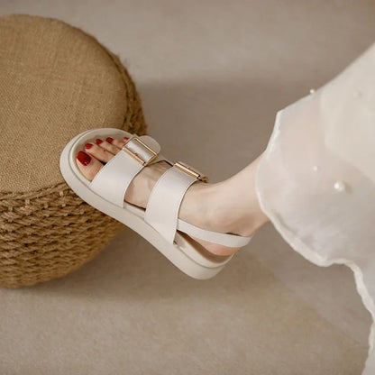 Italian Leather Platform Sandal