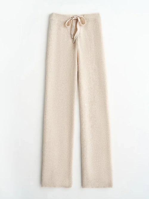 Wool Knitted Wide Leg Pants