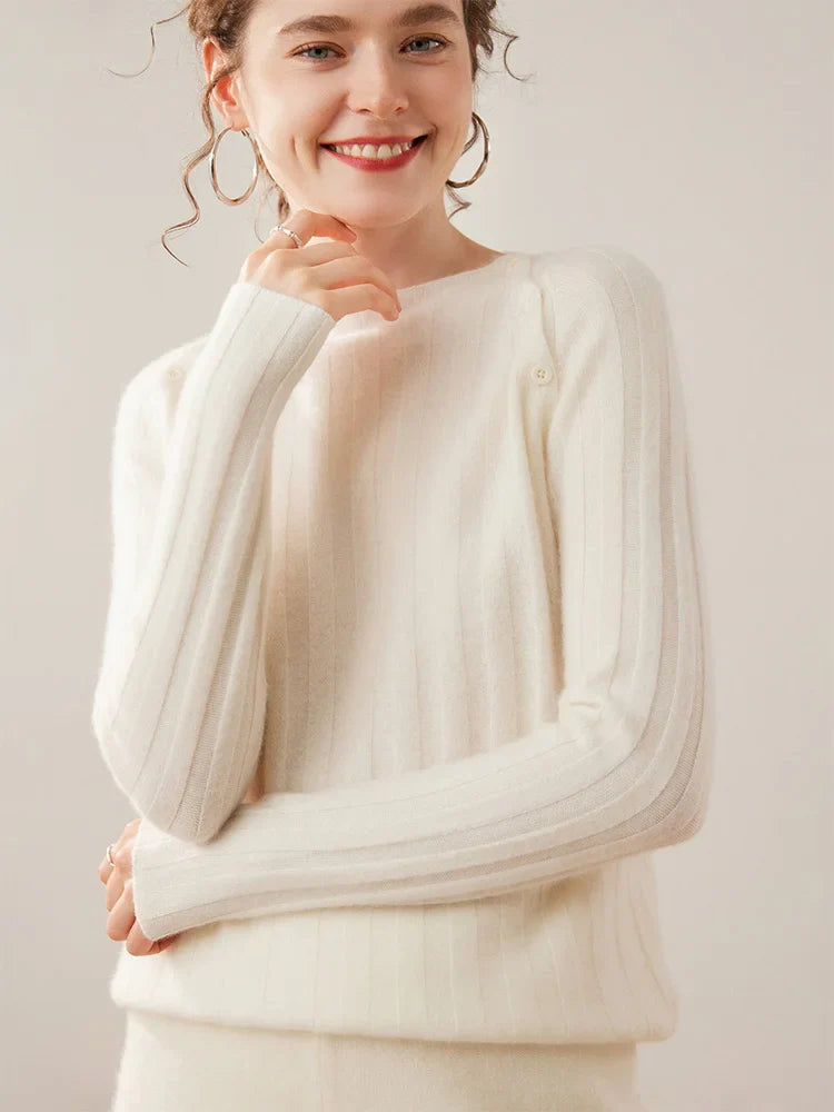 Maribel Buttoned Cashmere Sweater