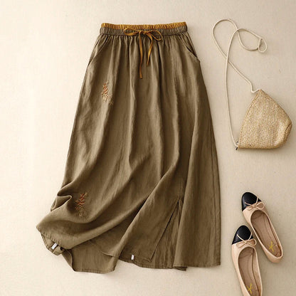 Everly 100% Linen Skirt