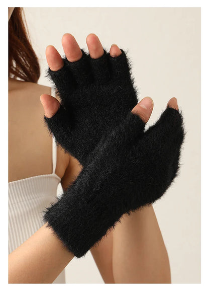 Winter Mink Fingerless gloves