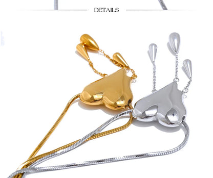 Lacrima Drip Heart Necklace