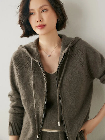 Glädje Classic Cashmere Zipup Hoodie