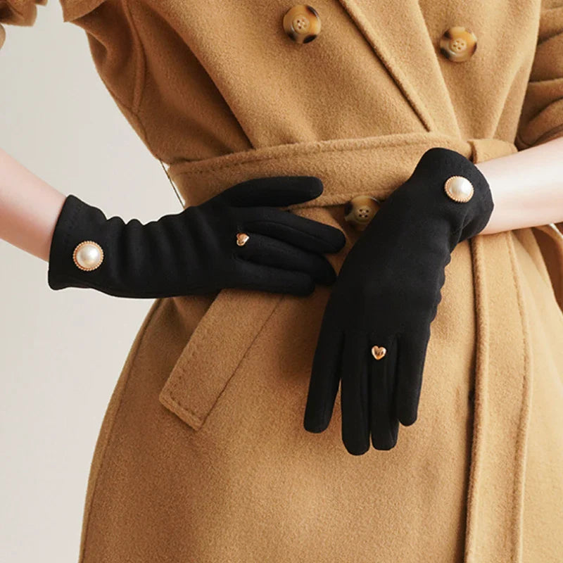 Noir Pearl Touch Gloves