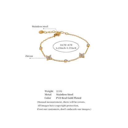Elaya Cubic Zirconia Thin Chain Bracelet