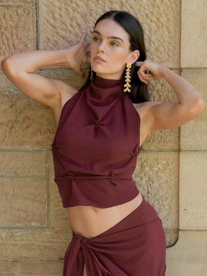 Fallon Tie-Back Halter Top