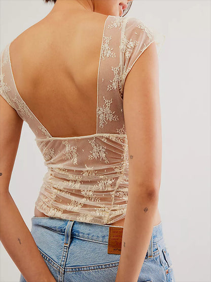 Verde Lumière Mesh Top