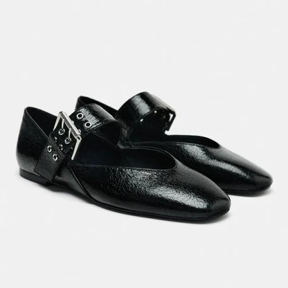 Liora Leopard Mary Jane Flats