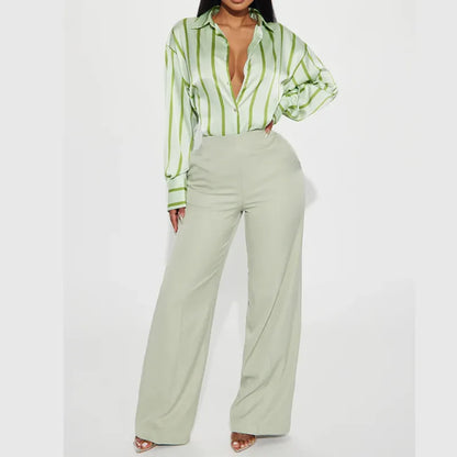 Delaney Satin Stripe Shirt