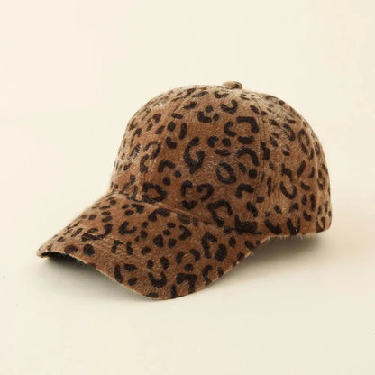 Plush Designer Leopard Cap