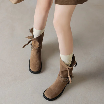 Blackthorn Suede Buckle Boots