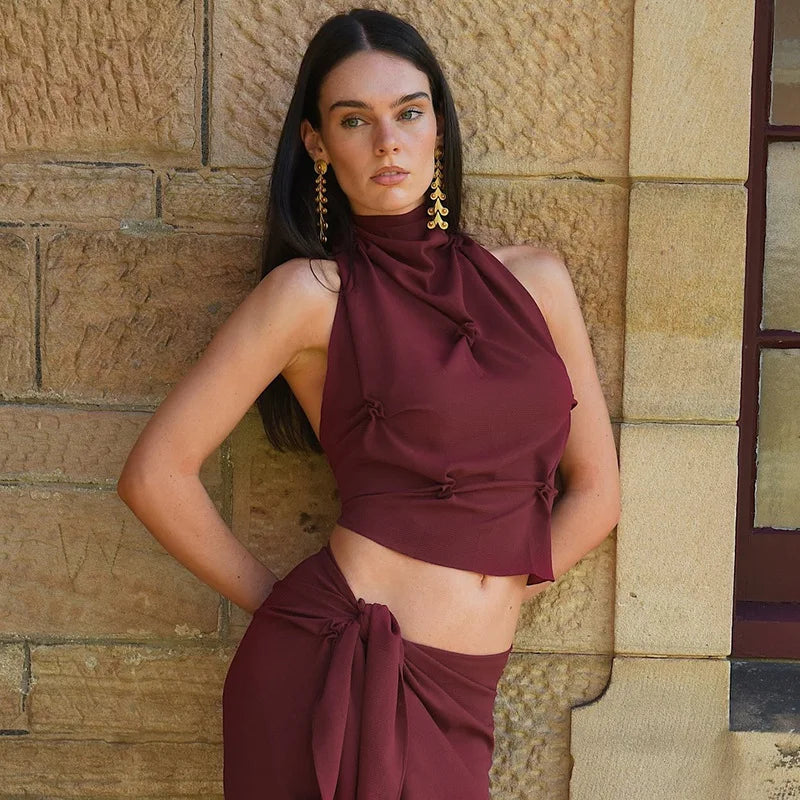 Fallon Tie-Back Halter Top