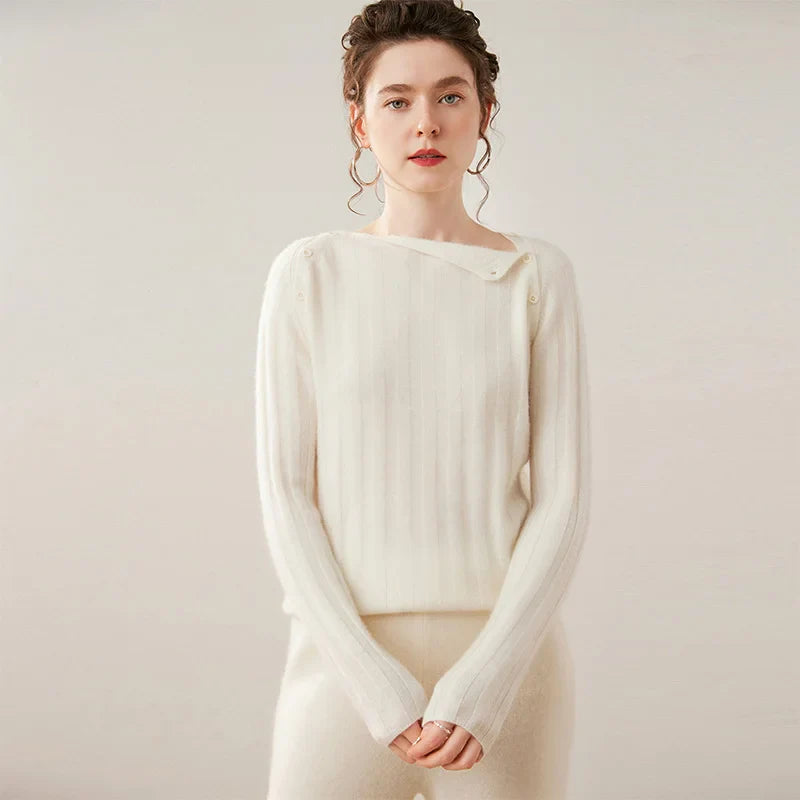 Maribel Buttoned Cashmere Sweater