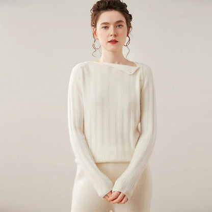 Maribel Buttoned Cashmere Sweater