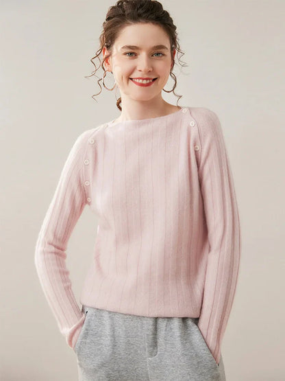 Maribel Buttoned Cashmere Sweater