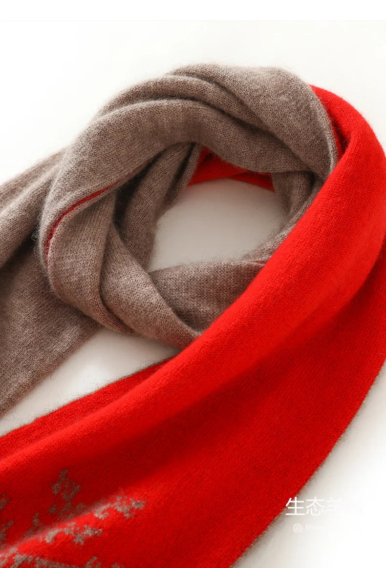 Alpine Snowfall Cashmere Scarf
