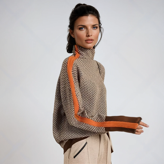 Vera High-Stitch Turtleneck Sweater