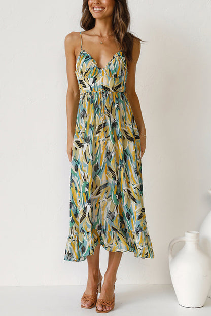 Letisha - Floral Pattern Midi Dress