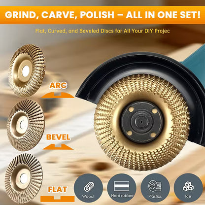 🔥LAST DAY SALE 49% OFF🔥 3PCS Wood Carving Disc Set
