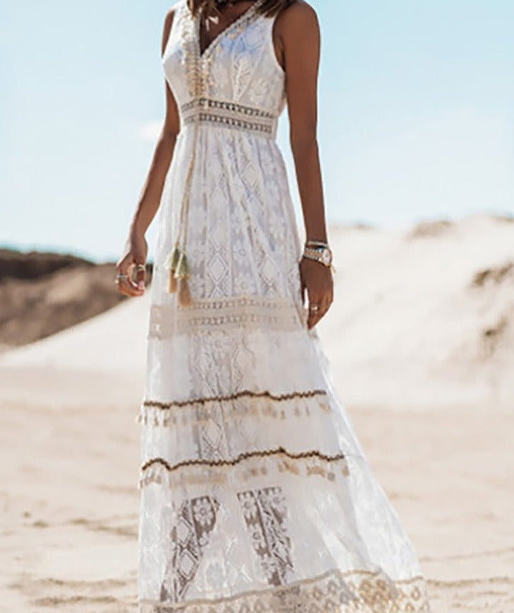 Luna - Maxi lace dress without sleeves