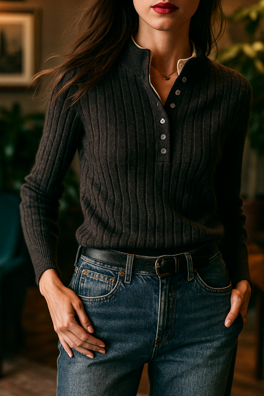 Scholar Ribbed Wool Polo