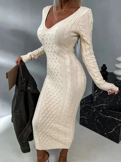 JANAA - ELEGANT MESH DRESS WITH BRAIDS