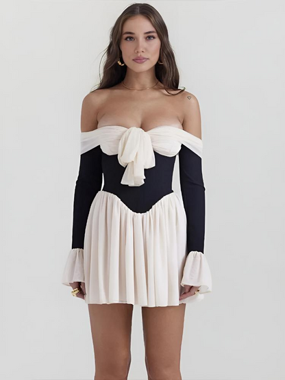 Bardot Lacceti Women's Off-Shoulder Corset Contrast Mini Dress
