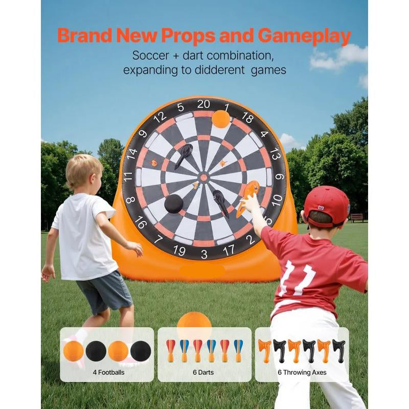 Cible de Fléchettes de Football Gonflable – Grand Jeu de Jardin