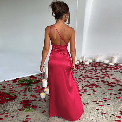 Karolina - Maxi dress with one shoulder and ruffles