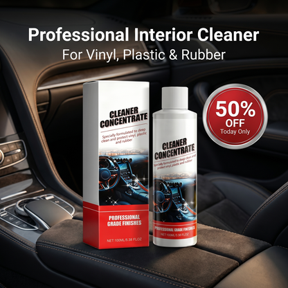 Professional Car Interior Cleaner Concentrate – Deep Clean Finish for Vinyl, Plastic & Rubber