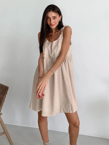Helena - Mini summer dress with an empire look and ruffles