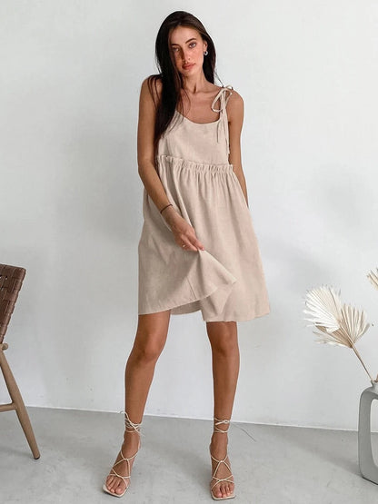 Helena - Mini summer dress with an empire look and ruffles
